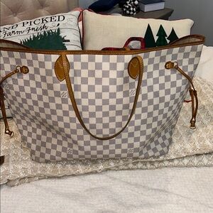 Louis Vuitton Paris Checkered Tote Bag - Brown and Beige